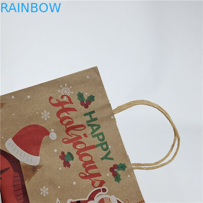 Προσαρμοσμένες τσάντες χαρτιού με σχοινί για δώρα/έπιπλα/αγορές Περιβαλλοντικά φιλικές και προσιτές