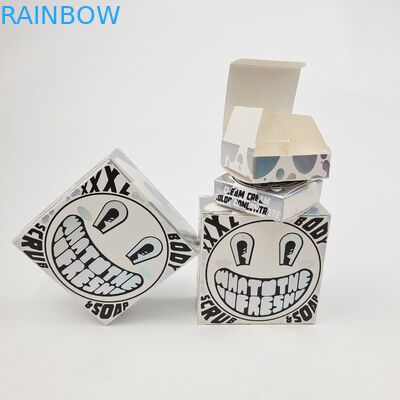 Προσαρμοσμένη γυαλιστερή UV ταινία Ματ λευκό χαρτί χαρτονιού κουτί χαρτιού 400g Για καλλυντικά δείγμα πετρελαίου argan