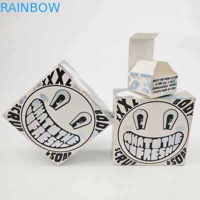 Προσαρμοσμένη γυαλιστερή UV ταινία Ματ λευκό χαρτί χαρτονιού κουτί χαρτιού 400g Για καλλυντικά δείγμα πετρελαίου argan