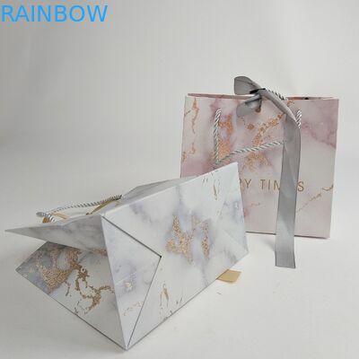 Προσαρμοσμένες τσάντες χαρτιού βιοδιασπώμενες τσάντες χαρτιού για ψώνια με εκτύπωση λογότυπου