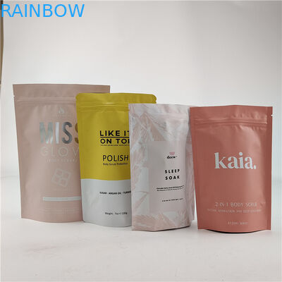 Προσαρμοσμένο μέγεθος σχεδιασμού Stand Up Pouch με βαφή φερμουάρ / ψηφιακά τυπωμένη συσκευασία