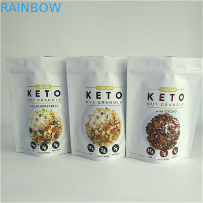 Κίνα Προμηθευτής Προσαρμοσμένο σχεδιασμό Εκτύπωση Προσαρμοσμένο μέγεθος και σχεδιασμός Απαιτήσεις Stand Up Pouches με φερμουάρ Για συσκευασία τροφίμων