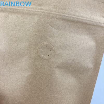 Προσαρμοσμένο μέγεθος και σχεδιασμός Απαιτήσεις πολύχρωμη εκτύπωση Kraft χαρτί σνακ τρόφιμα συσκευασία σακούλες