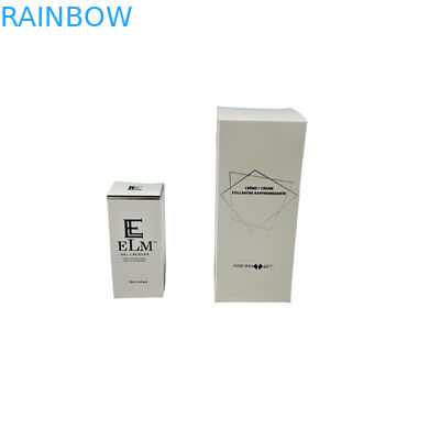 Προσαρμοσμένο λευκό χαρτόνι 350g Συσκευαστικό κουτί για καλλυντικά με εκτύπωση βαφής