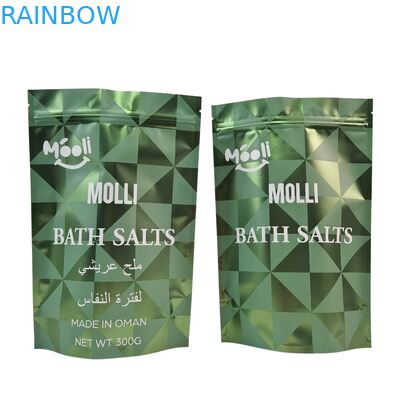 Όρθια Πλαστική Συσκευασία Για Σακουλάκια Σκράμπ Σώματος, Άλατα Μπάνιου, Φυσικό Μούλιασμα, Σάκοι Mylar Με Φερμουάρ