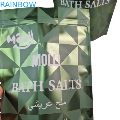 Όρθια Πλαστική Συσκευασία Για Σακουλάκια Σκράμπ Σώματος, Άλατα Μπάνιου, Φυσικό Μούλιασμα, Σάκοι Mylar Με Φερμουάρ