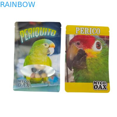 Προσαρμοσμένης σχεδίασης αυτοσφραγιζόμενη, αδιάβροχη υγρασίας, θερμοσυγκολλημένη, με φερμουάρ, διαφανής μπροστινή όψη, σακούλα από πλαστικό Mylar με αλουμινόχαρτο στο πίσω μέρος για ζάχαρη