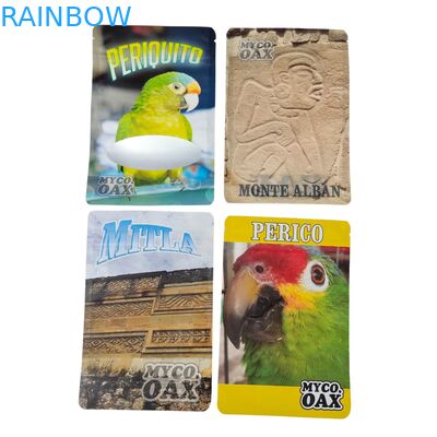 Προσαρμοσμένης σχεδίασης αυτοσφραγιζόμενη, αδιάβροχη υγρασίας, θερμοσυγκολλημένη, με φερμουάρ, διαφανής μπροστινή όψη, σακούλα από πλαστικό Mylar με αλουμινόχαρτο στο πίσω μέρος για ζάχαρη