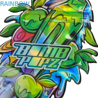 Βρώσιμο Cali 3.5g 7g Mylar Ziplock Soft Touch Smell Proof Ακανόνιστου Σχήματος Cookie Die Cut Συσκευασία Πλαστικό Σακουλάκι