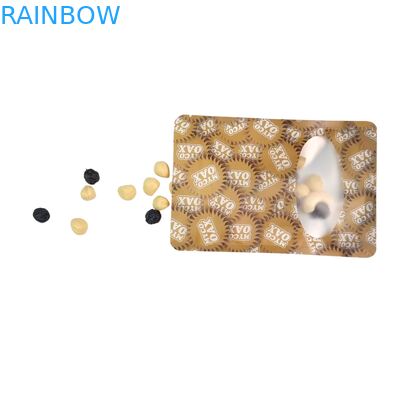 Στερεότυπη συσκευασία τριών πλευρών Σφραγίδα επίπεδη επαναχρησιμοποιήσιμη τζιπ-κλοκ παράθυρο Mylar αλουμινίου χαρτί επαναχρησιμοποιήσιμες πλαστικές σακούλες