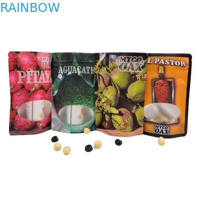 Στερεότυπη συσκευασία τριών πλευρών Σφραγίδα επίπεδη επαναχρησιμοποιήσιμη τζιπ-κλοκ παράθυρο Mylar αλουμινίου χαρτί επαναχρησιμοποιήσιμες πλαστικές σακούλες