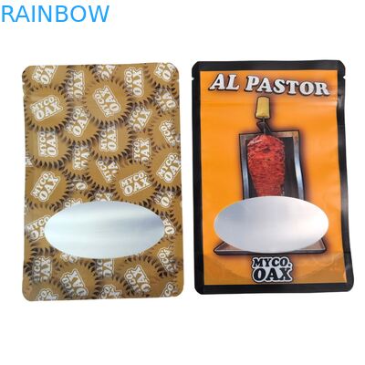 Στερεότυπη συσκευασία τριών πλευρών Σφραγίδα επίπεδη επαναχρησιμοποιήσιμη τζιπ-κλοκ παράθυρο Mylar αλουμινίου χαρτί επαναχρησιμοποιήσιμες πλαστικές σακούλες