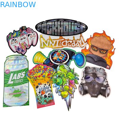 Τροφική ποιότητα Doypack Die Cut Cali 3,5g 7g 14g 28g Sugar Cookie Mylar Bags Λάμψη/ματ Αντίοσμητες τσάντες Ziplock