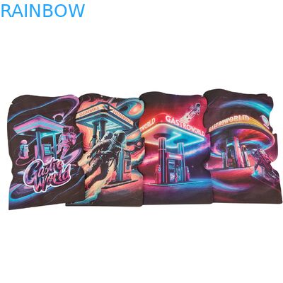 Ακανόνιστο σχήμα Τύλιες σακούλες Mylar για τσίχλες μπισκότωνΤοπικός σάκος πλαστικού PET με θωρακιστικές τσάντες ασφαλείας παιδιών