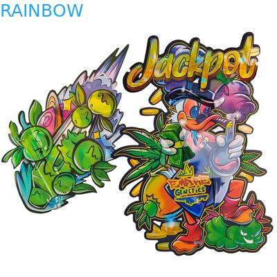 Συσκευασία Rainbow Custom Die Cut Mylar Bags Ειδικό σχήμα 3.5g 7g 14g 28g Παιδικά αδιάβροχο Αδιάβροχο Τρώσιμο πλαστικό σάκο με λουλούδια