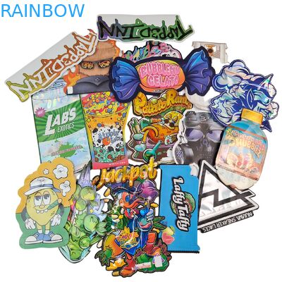 Συσκευασία Rainbow Custom Die Cut Mylar Bags Ειδικό σχήμα 3.5g 7g 14g 28g Παιδικά αδιάβροχο Αδιάβροχο Τρώσιμο πλαστικό σάκο με λουλούδια