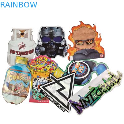 Προσαρμοσμένο λογότυπο 3.5g 7g 14g Επανακλείσιμο PE πλαστικό σφραγίδα τροφίμων Συσκευή Zip Lock Foil Pouch Παιδικό αντιοσμητικό βότανο Gummy Mylar Bag