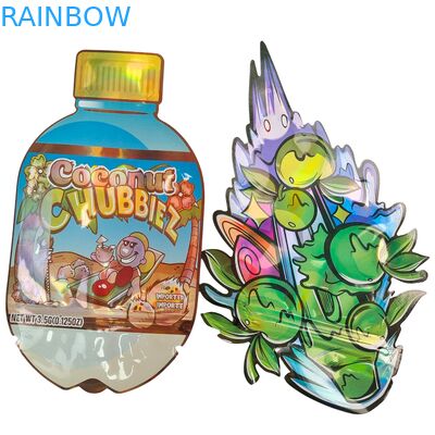 Ζεστή πώληση γυαλιστερή θραύση Mylar σακούλα με φερμουάρ Τρώσιμα Αδιάβροχα 3,5 7g 14g 28g μανιτάρια Gummies Custom εκτύπωση πλαστική σακούλα