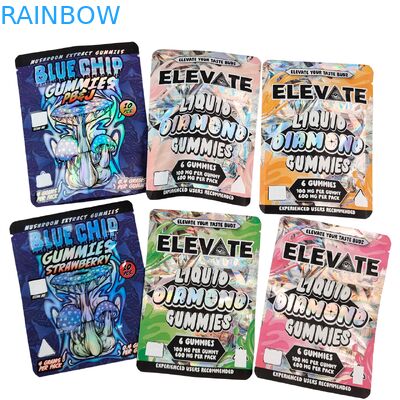 3.5g Συσκευασία Mylar Bags για Ζελεδάκια με Εκχύλισμα Μανιταριών Doypack με Φερμουάρ, Αδιάβροχη και Όρθια Θήκη