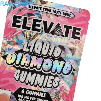 3.5g Συσκευασία Mylar Bags για Ζελεδάκια με Εκχύλισμα Μανιταριών Doypack με Φερμουάρ, Αδιάβροχη και Όρθια Θήκη