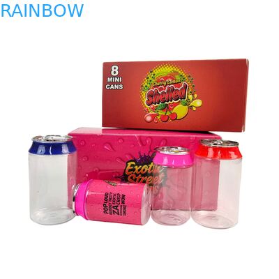 Προσαρμοσμένη ετικέτα Διαφανές πλαστικό 3.5g & 7g PET βάζο με βίδα αλουμινίου κάλυμμα για ζάχαρη γλυκά μπισκότα συσκευασία τροφίμων κουτιά από χαρτί εμφάνισης