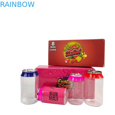 Προσαρμοσμένη ετικέτα Διαφανές πλαστικό 3.5g & 7g PET βάζο με βίδα αλουμινίου κάλυμμα για ζάχαρη γλυκά μπισκότα συσκευασία τροφίμων κουτιά από χαρτί εμφάνισης