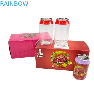 Προσαρμοσμένη ετικέτα Διαφανές πλαστικό 3.5g & 7g PET βάζο με βίδα αλουμινίου κάλυμμα για ζάχαρη γλυκά μπισκότα συσκευασία τροφίμων κουτιά από χαρτί εμφάνισης