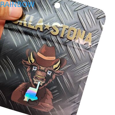 Προσαρμοσμένες 3.5g-28g επανακλείσιμες σακούλες Mylar για συσκευασία τροφίμων