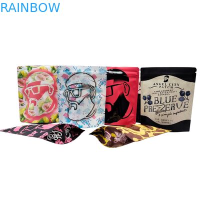 Προσαρμοσμένα τυπωμένα 3.5g-28g επανακλείσιμα αρωματικά σακίδια τροφίμων Mylar