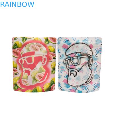 Επαναχρησιμοποιήσιμες Θερμοκολλητικές Σφραγίδες 3.5g 1oz Mylar Τσάντες με Φερμουάρ Όρθιες Αλουμινίου Φύλλου Αδιάβροχες για Οσμές Cali Αποθήκευσης Τροφίμων Mylar Τσάντες Προσαρμοσμένης Εκτύπωσης