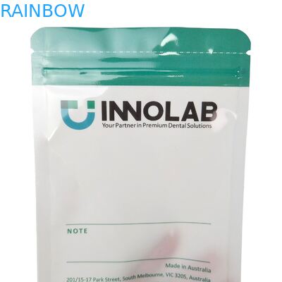 Προσαρμόσιμη Λευκή Τσάντα με Φερμουάρ για Συσκευασία Διαφανών Ναρθήκων Δοντιών, Διάφανη από τη Μία Πλευρά με Θερμοκόλληση και Στοίχιση Λογοτύπου