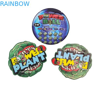 Προσαρμοσμένο ειδικό σχήμα Mylar Zipper Bags 3.5g 7g 14g Οσφρητικά αδιάβροχα Holographic Food Grade Packaging