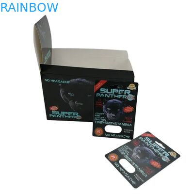 Χονδρικής Προσαρμοσμένο Rhino 100k 150k 200k Κάψουλες Ενίσχυσης Χάπια Φάρμακο 3d Συσκευασία Κάρτα με Χάρτινο Κουτί Προβολής