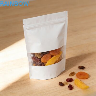 Προσαρμοσμένη βιοαποικοδομητική ανθεκτική στην υγρασία Stand Up Pouch Kraft Paper Bag για συσκευασία τροφίμων