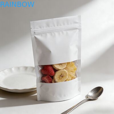 Προσαρμοσμένη βιοαποικοδομητική ανθεκτική στην υγρασία Stand Up Pouch Kraft Paper Bag για συσκευασία τροφίμων