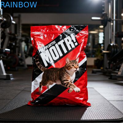 Προσαρμοσμένες Βιοδιασπώμενες Συσκευασίες Τροφίμων Ζώων Mylar Bags Side Gusset Pouch Σακούλα με Φερμουάρ για Τροφή Σκύλων Γάτων Ζώων με Βαλβίδα