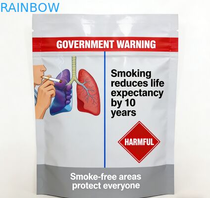 Επανακλείσιμο τρισδιάστατο σφραγίδα 25g 30g 40g 50g 100g Καπνίστης φύλλο τσιγάρο τσάντα κυλιόμενο τσιγάρο τσάντα με φερμουάρ