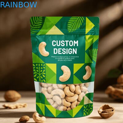 Υψηλής ποιότητας προσαρμοσμένη ψηφιακή εκτύπωση ανακυκλωμένης πλαστικής σακούλας συσκευασίας τροφίμων με θερμοσυγκολλημένο όρθιο σακουλάκι