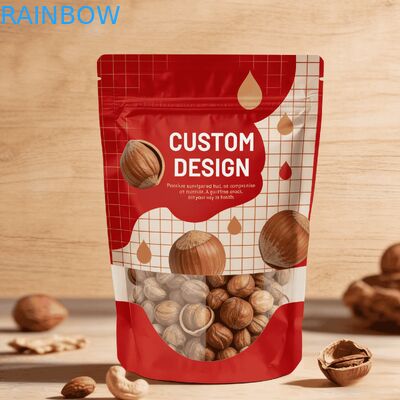 Υψηλής ποιότητας προσαρμοσμένη ψηφιακή εκτύπωση ανακυκλωμένης πλαστικής σακούλας συσκευασίας τροφίμων με θερμοσυγκολλημένο όρθιο σακουλάκι