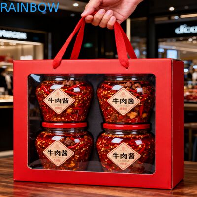 Προσαρμοσμένο φορητό χαρτο κουτί δώρο με διαφανές παράθυρο Κουτί δώρο για πάρτι Καραμέλες Κουκί ντόνατς Κουτί χαρτο κουτιά με λαβή