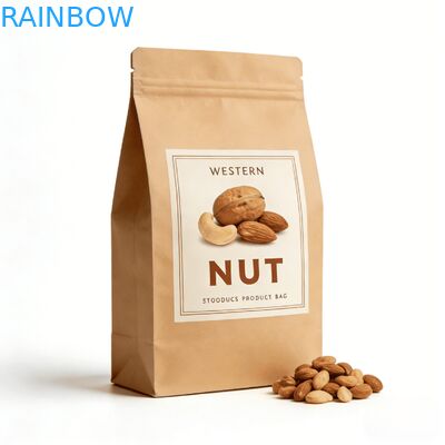 Προσαρμοσμένη Ψηφιακή Εκτύπωση Χάρτινη Συσκευασία Kraft με Θερμοκολλητική Σφράγιση και Παράθυρο για Τροφή & Σνακς για Κατοικίδια, Ανθεκτική στην Υγρασία