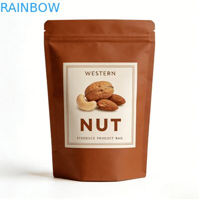 Προσαρμοσμένη Ψηφιακή Εκτύπωση Χάρτινη Συσκευασία Kraft με Θερμοκολλητική Σφράγιση και Παράθυρο για Τροφή & Σνακς για Κατοικίδια, Ανθεκτική στην Υγρασία