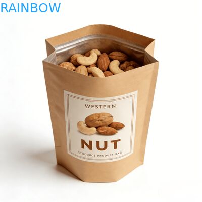 Προσαρμοσμένη Ψηφιακή Εκτύπωση Χάρτινη Συσκευασία Kraft με Θερμοκολλητική Σφράγιση και Παράθυρο για Τροφή & Σνακς για Κατοικίδια, Ανθεκτική στην Υγρασία