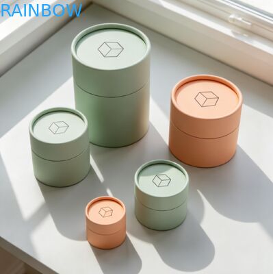 Βιοδιασπώμενο Προσαρμόσιμο μέγεθος Τροφικό ασφαλές σωλήνα χαρτιού Kraft για συσκευασία θυρίδων δώρων