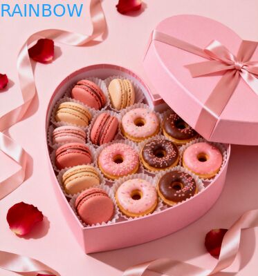 Προσαρμόσιμο βιοδιασπώμενο αναδιπλούμενο κουτί δώρων για συσκευασίες αρτοποιίας και ζαχαροπλαστικών