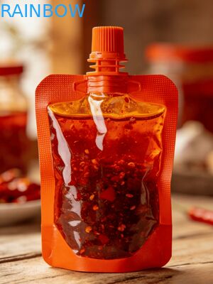 Αδιάβροχη θήκη με στόμιο 150ml 200ml 300ml Doypack Σάλτσα τσίλι σάλτσας φαγητού Jelly Juice Baby Food Bag Stand Up Pouch Pouch