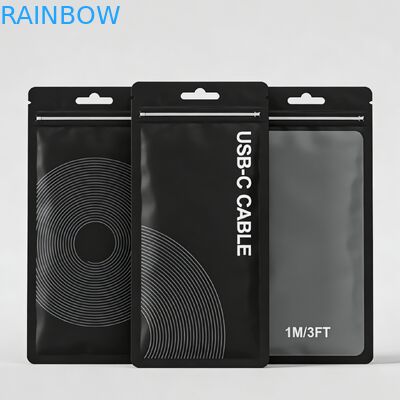 Τυπωτική ανάλογα με την αγορά ανακυκλώσιμο PVC πλαστικό ματ επανακλειδωτό σάκο συσκευασίας με τριών πλευρών σφραγίδα