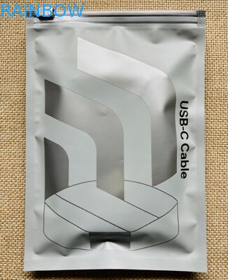 Τυπωτική ανάλογα με την αγορά ανακυκλώσιμο PVC πλαστικό ματ επανακλειδωτό σάκο συσκευασίας με τριών πλευρών σφραγίδα