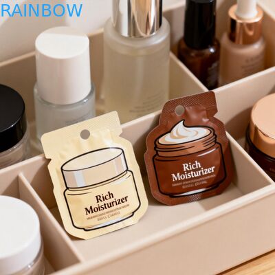 Προσαρμοσμένη Συσκευασία Κρέμας Λοσιόν Περιποίησης Δέρματος Πλαστικές Μικρές Σακούλες Δειγμάτων Καλλυντικών Σακουλάκια Αλουμινίου Θερμοσυγκόλλησης Μικρά Μίνι Θήκες
