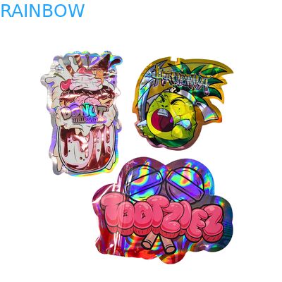 Τυποποιημένα με ειδικό σχήμα τσάντες για λουλούδια 3.5 7g Stand Up Child Proof Pouch με λογότυπο